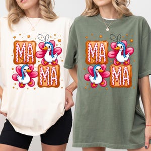 Comfort Colors® Comfort Colors® Cute Mama Duck Shirt Funny Mama Graphic Tee Cartoon Goose Mom Shirt Mothers Day Gift image 1