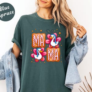 Comfort Colors® Comfort Colors® Cute Mama Duck Shirt Funny Mama Graphic Tee Cartoon Goose Mom Shirt Mothers Day Gift image 5