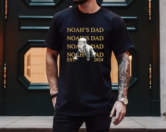 Comfort Colors® Custom Dad Vintage Photo Shirt, Custom Fathers Day Shirt With Kids Photo, Funny Dad Shirt, Best Dad Ever Shirt, New Dad Gift