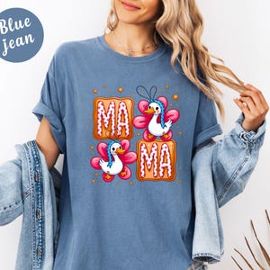 Comfort Colors® Comfort Colors® Cute Mama Duck Shirt Funny Mama Graphic Tee Cartoon Goose Mom Shirt Mothers Day Gift image 3