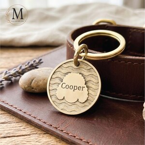 Custom Deep Engraved Cockapoo Dog ID Tag, Brass Dog/Cat Name Tag, Brass Pet Tag, Personalised Collar Tag, Luxury Dog Tag, UK Fast Delivery