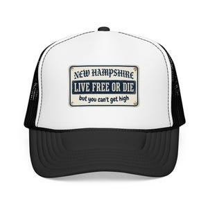 New Hampshire Live Free or Die patch hat | Trucker Hat