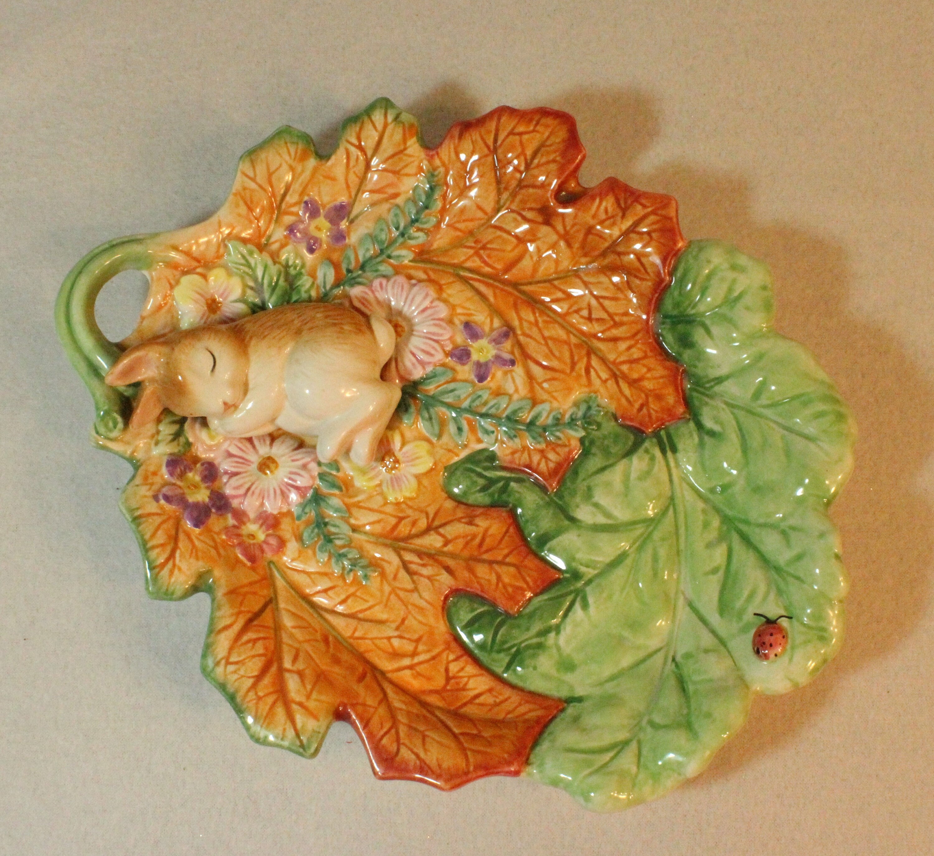 Fitz and Floyd Dish, Bunny Dish, Spring Decor, Candy Dish, Easter Decor