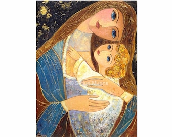 Madonna and Child Art Giclee Print by Shijun Munns