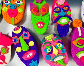 Psychedelische Misfit Gesicht Magnete