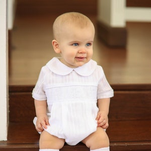 baby boy baptism outfit, baby baptism bubble, White Linen Smock Cross Bubble, Baby christening outfit, Baby Baptism Outfit, Boy Christian