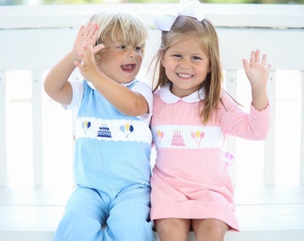 smocked birthday outfit boy