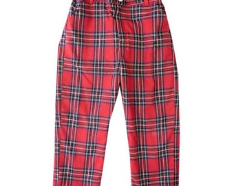 black and red plaid dress pants