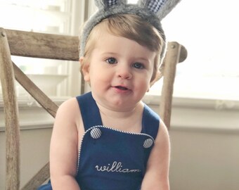 Baby boy bubble romper, Baby Easter Bubble, Custom Boy Romper, Monogram Baby Bubble, knit baby romper, baby easter outfit, baby boy bubble