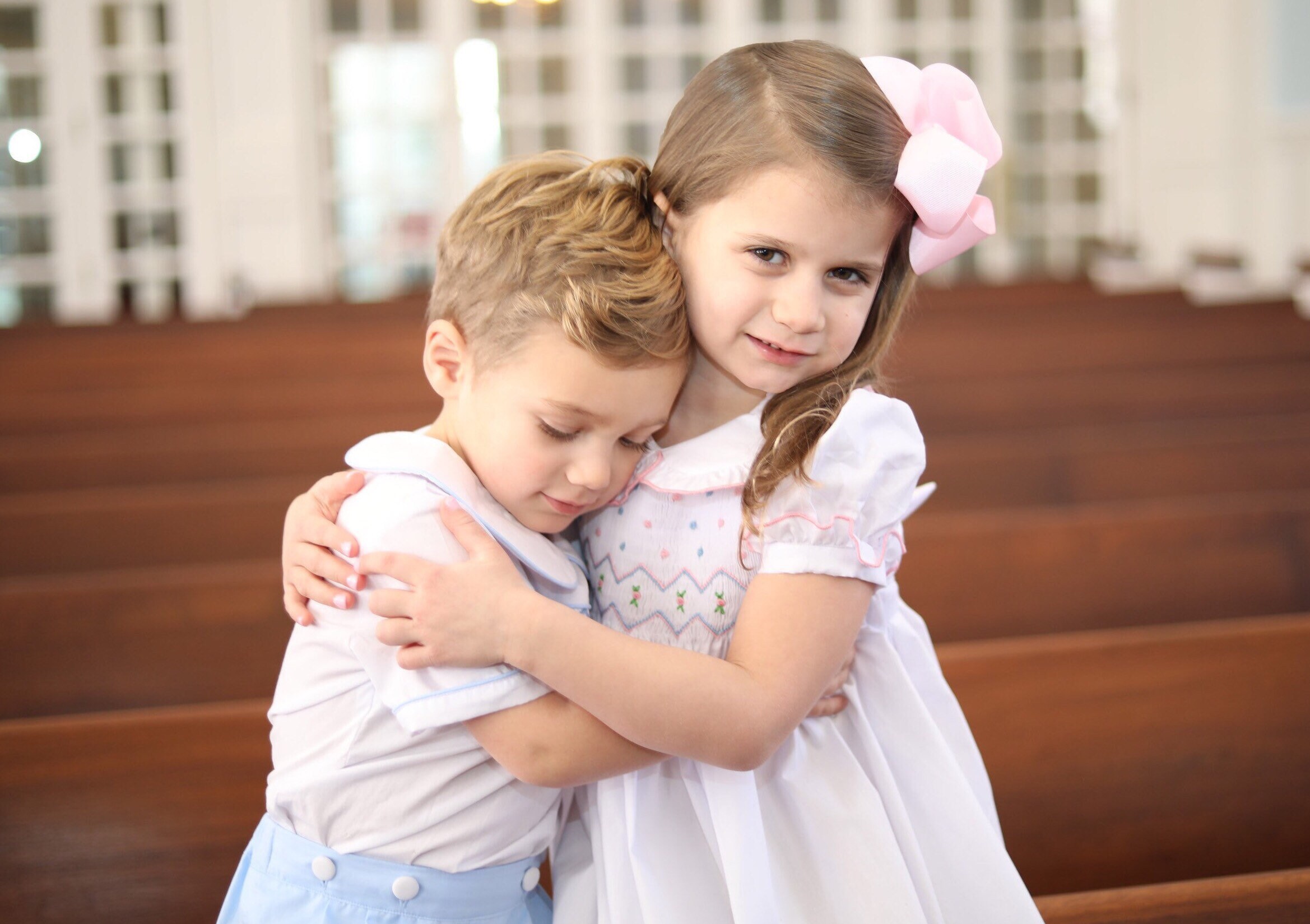 Girl Smocked Easter Dress White Smocked 
