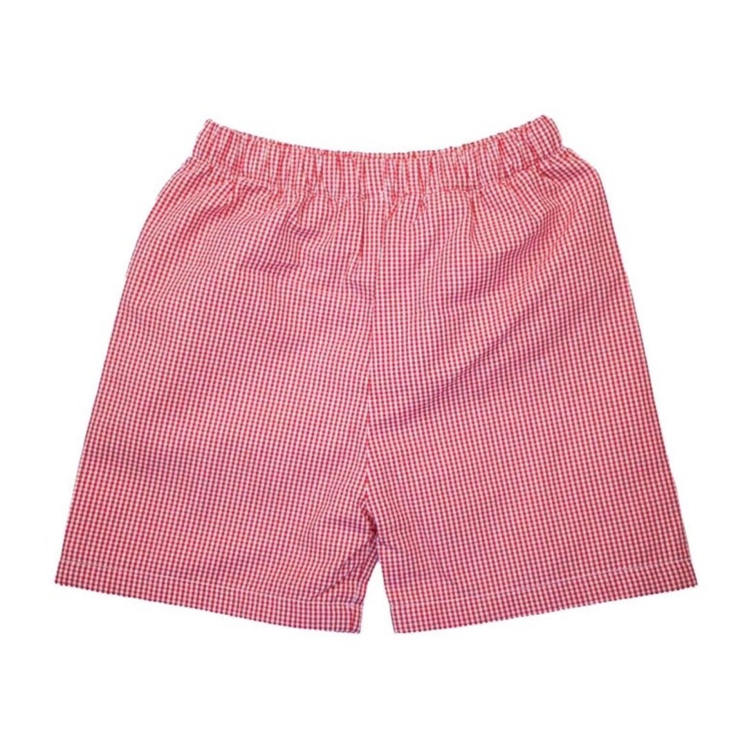 Boy Red Gingham Shorts Red Gingham Play Shorts Little Boy Etsy