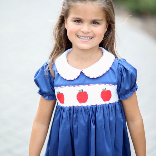 Back to school smocked outfit Clearance