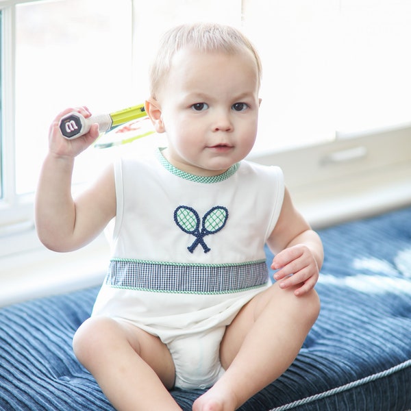 Anavini Baby Boys Blue Gingham Bubble with Collar main image 1