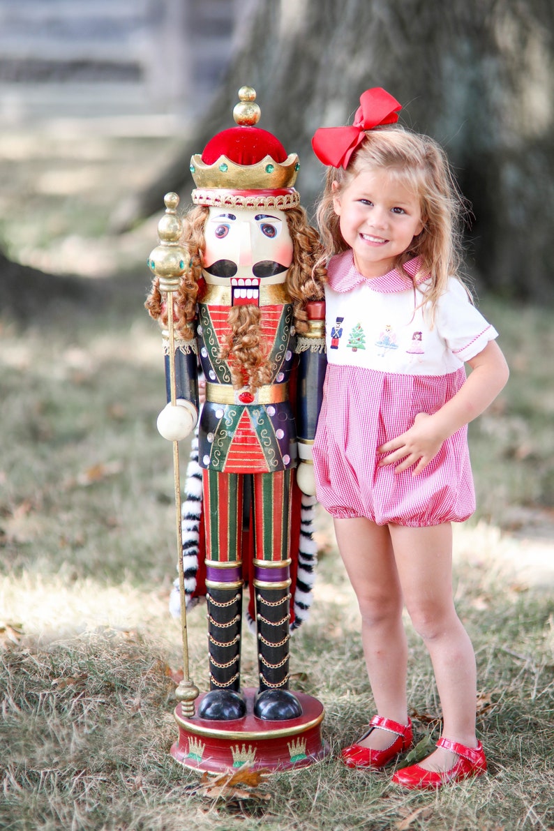 Girl Nutcracker Ballet Bubble Red Gingham Nutcracker Bubble Etsy