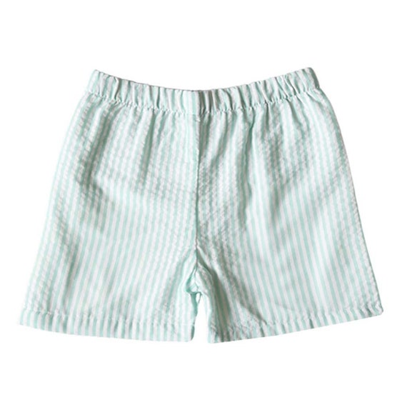 Mint seersucker Shorts Mint green play short Little Boy | Etsy