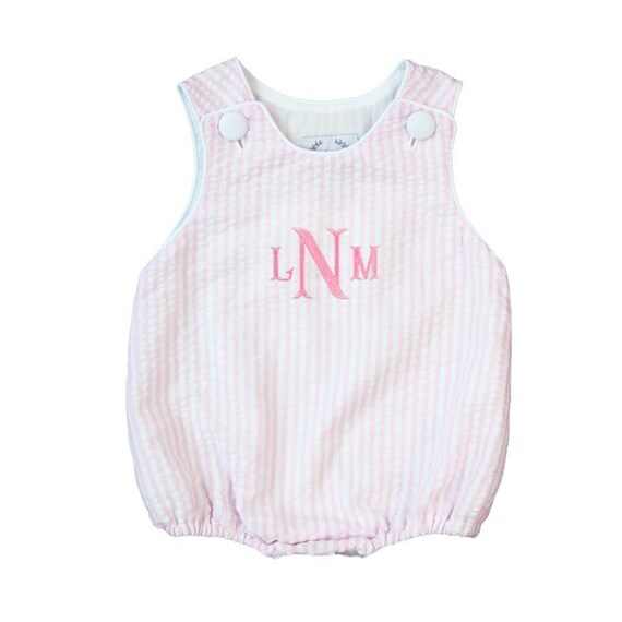 Elegant Baby Pink Seersucker Flutter Sleeve Bubble