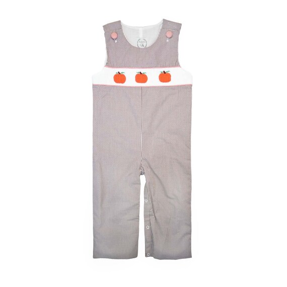Smocked pumpkin sale boy outfit