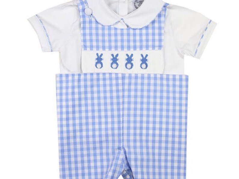 Boy Bunny Shortall Boy Bunny Outfit Easter Outfit Boys Etsy