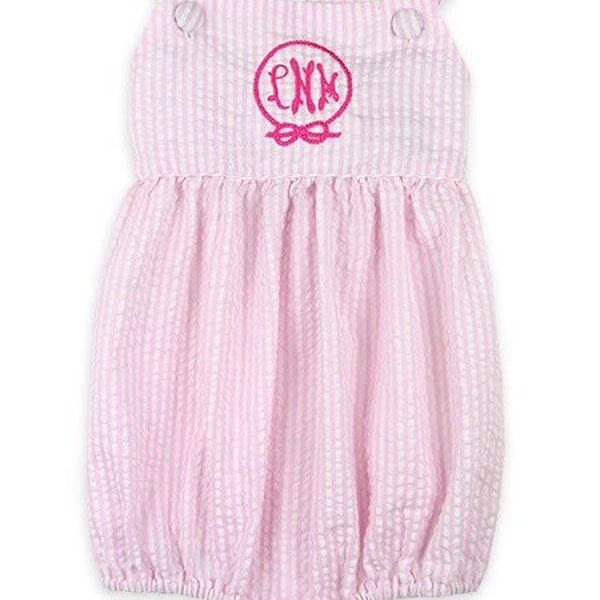 Funtasia Color Works Baby / Toddler Girls Seersucker Ruffle Bubble - Hot Pink main image 0