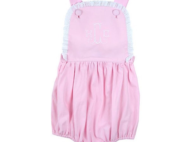 Monogrammed Pink Knit Bubble Romper Sunsuit Baby Bubble Girl Etsy