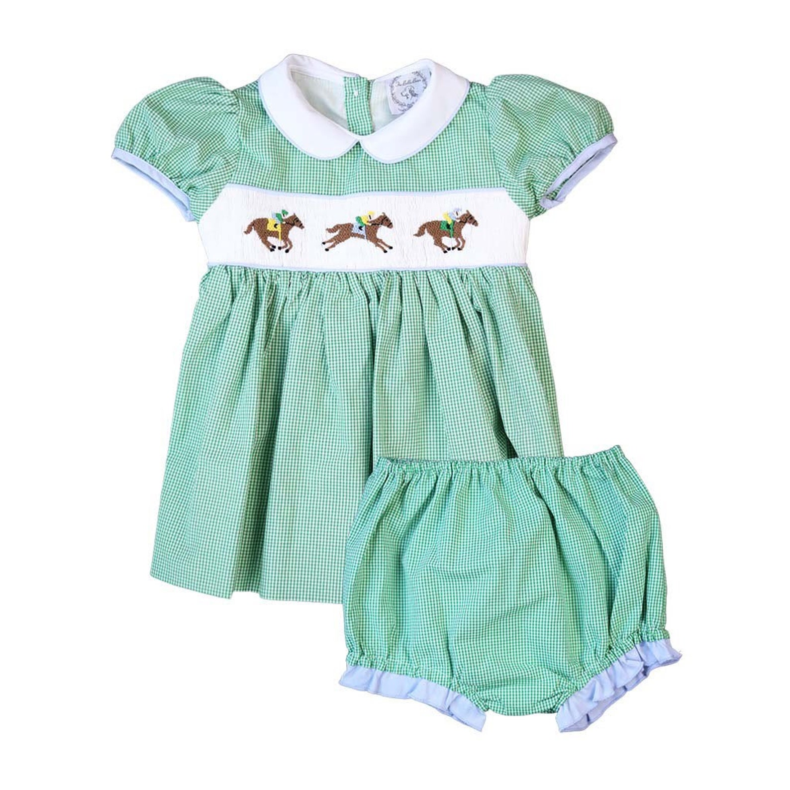 Derby Horse Bloomer Set Baby Horse Bloomer Set Smocked Horse Etsy