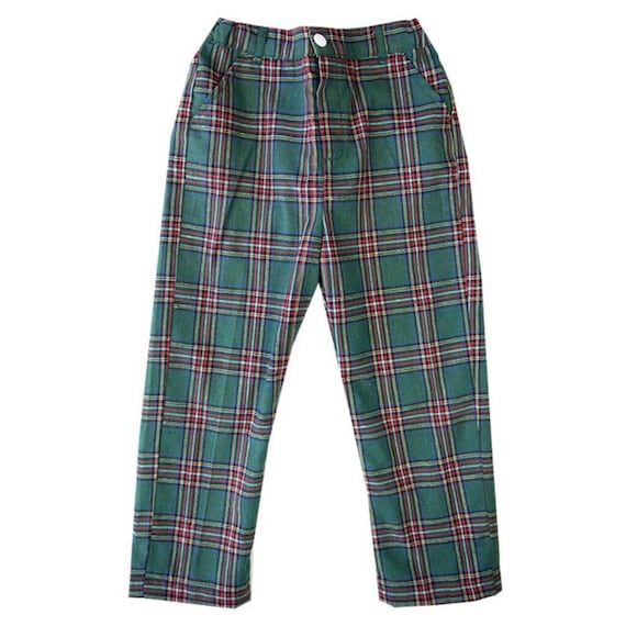 Green Tartan Plaid Pants Boy Green Tartan Plaid Pants little | Etsy