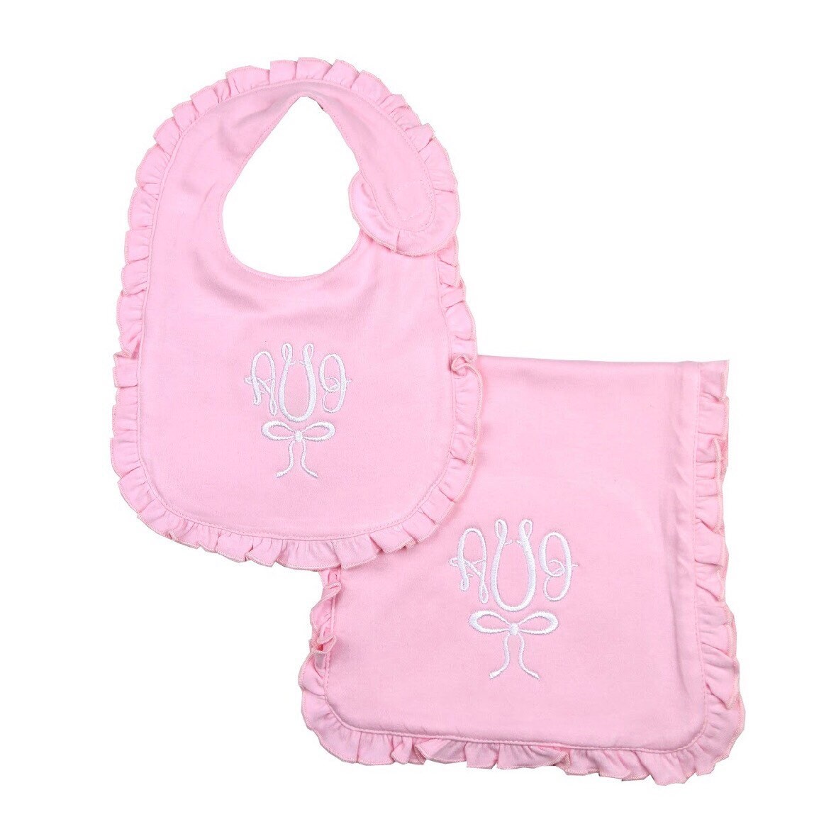personalized bib and burp cloth sets