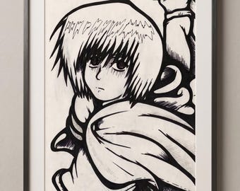 Armin Arlert - Ataque a los Titanes, Dibujo: Arte divertido de anime, descarga digital.