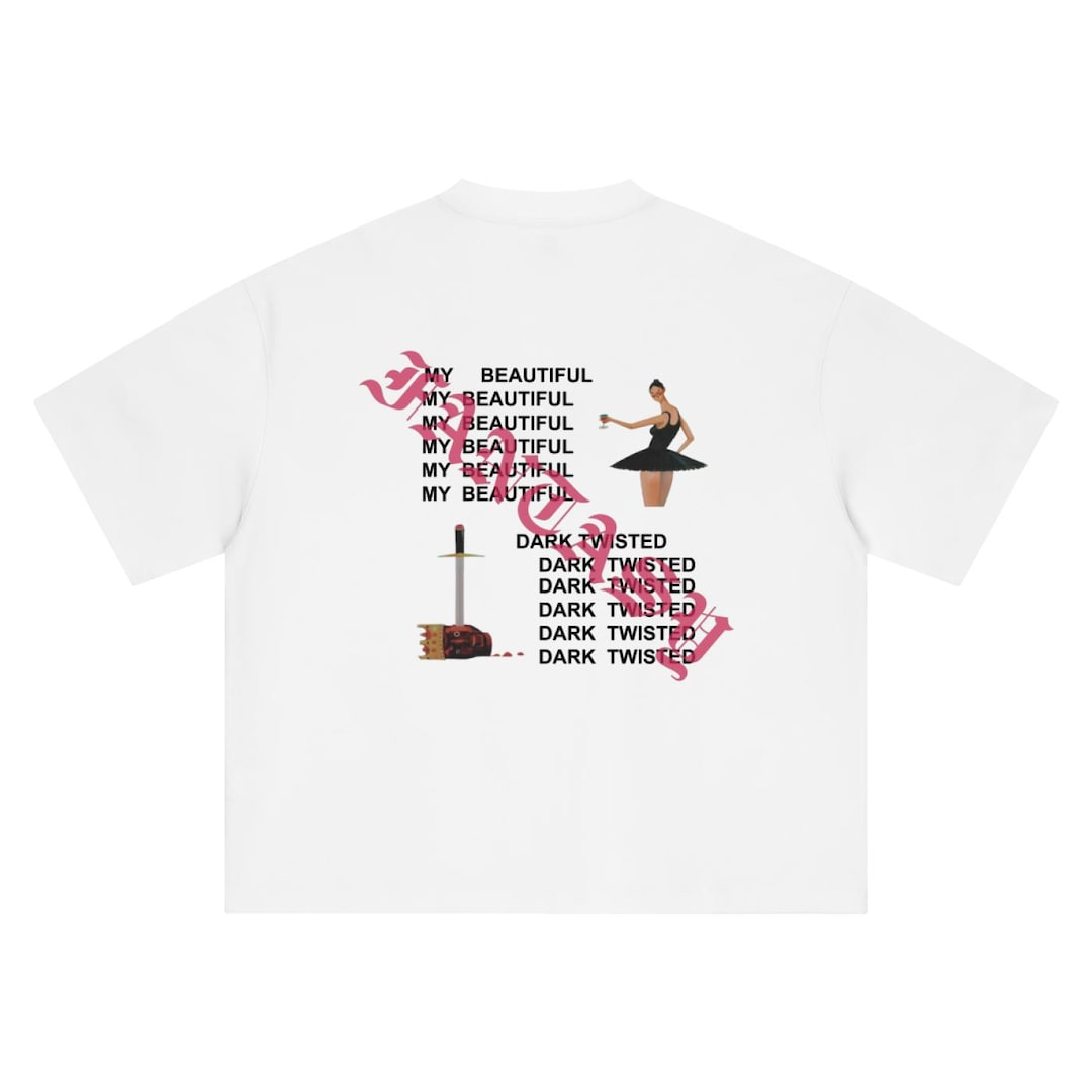 Kanye West MBDTF Inspired T-shirt: Hip-hop Rap Album Art Oversized ...