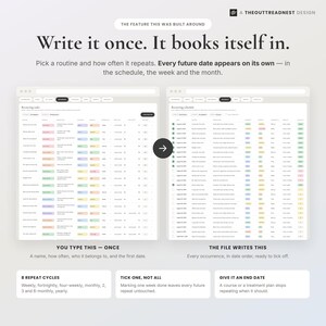 Task Tracker Digital Planner, All in One HTML File Productivity Tool with Dashboard, Recurring Routines, Weekly Monthly Schedule and Project image 8