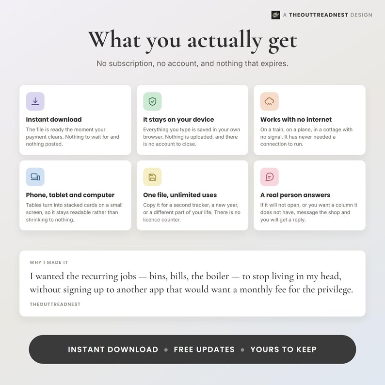 Task Tracker Digital Planner, All in One HTML File Productivity Tool with Dashboard, Recurring Routines, Weekly Monthly Schedule and Project image 9