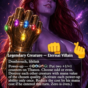 Thanos, the Mad Titan MTG Proxy Anime Waifu