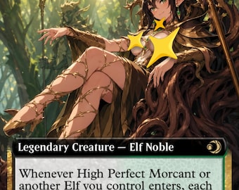 Carte proxy noble haut morcant elfe (Anime Waifu)