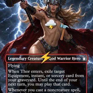 Thor Åskguden MTG Proxy Anime Waifu
