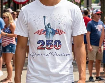 250 años de libertad, camiseta de algodón hasta la talla 5XL