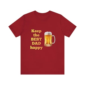 Happy Dad Cotton T-shirt up to 5 XL Canvas Red