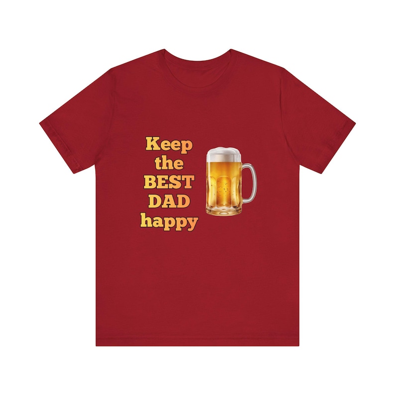 Happy Dad Cotton T-shirt up to 5 XL Canvas Red
