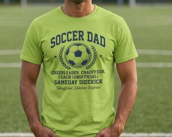 Camiseta divertida para papás futbolistas, hasta la talla 5XL.