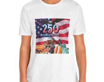Celebrando los 250 años de Estados Unidos, divertida camiseta disponible hasta la talla 5XL.