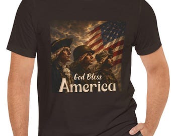 Dios bendiga a América 250 años Camiseta unisex hasta la talla 5XL