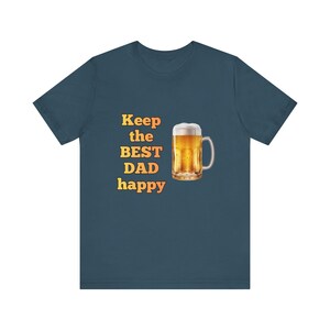 Happy Dad Cotton T-shirt up to 5 XL Deep Teal