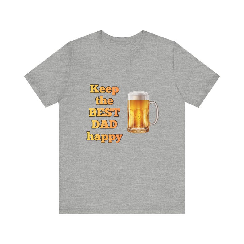 Happy Dad Cotton T-shirt up to 5 XL Athletic Heather