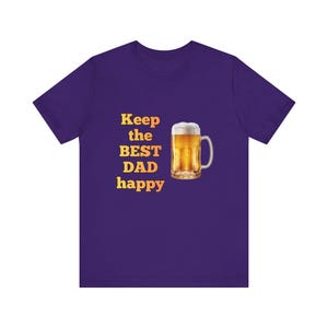 Happy Dad Cotton T-shirt up to 5 XL Team Purple
