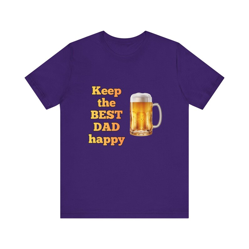 Happy Dad Cotton T-shirt up to 5 XL Team Purple