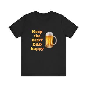 Happy Dad Cotton T-shirt up to 5 XL Black