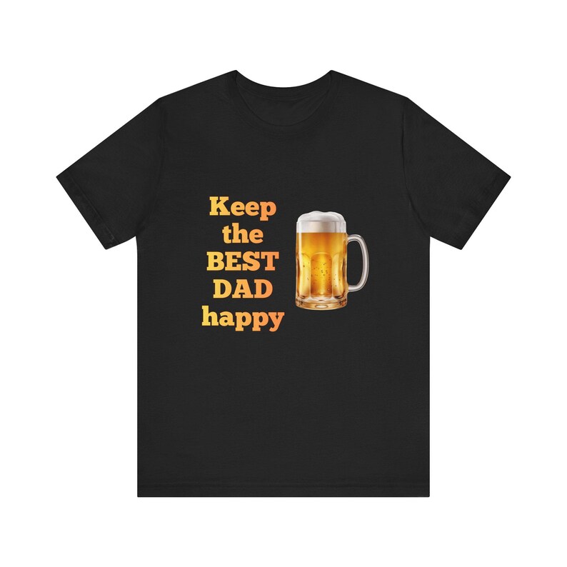 Happy Dad Cotton T-shirt up to 5 XL Black
