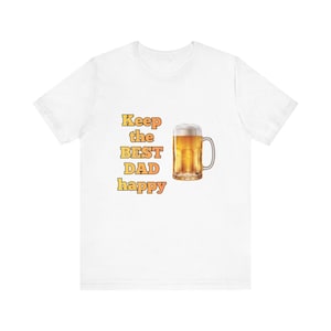 Happy Dad Cotton T-shirt up to 5 XL White