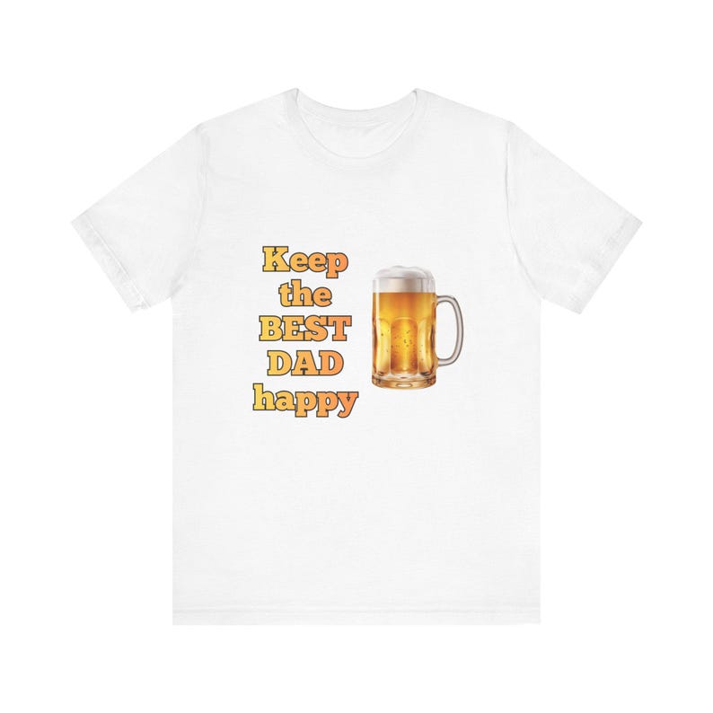 Happy Dad Cotton T-shirt up to 5 XL White