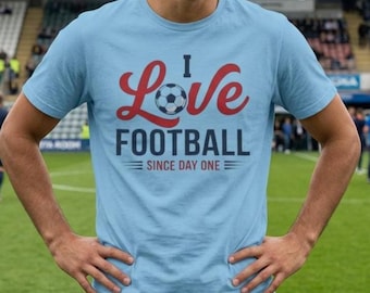 Me encanta el fútbol, camiseta unisex hasta la talla 5XL