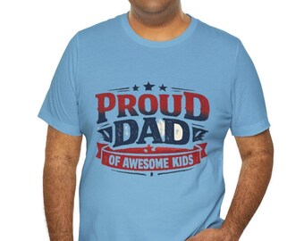 Papá orgulloso de niños increíbles, camiseta de algodón hasta la talla 5XL